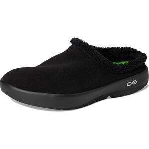 OOFOS OOcoozie Mule Black Fleece Lined Recovery Slip On Men’s Size 12